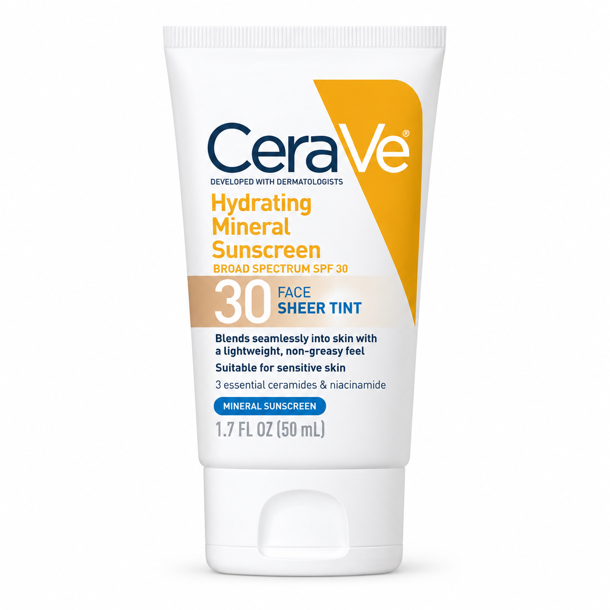 CeraVe Hydrating Mineral Sunscreen SPF 30 Face Sheer Tint