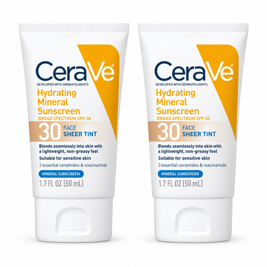 CeraVe Hydrating Mineral Sunscreen SPF 30 Face Sheer Tint