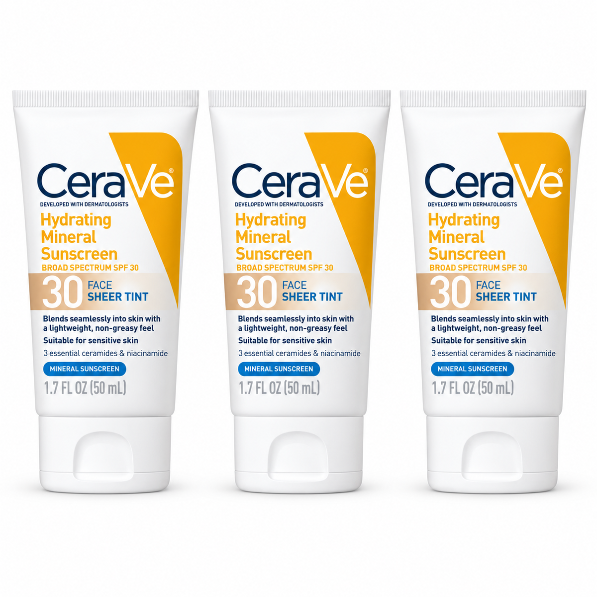 CeraVe Hydrating Mineral Sunscreen SPF 30 Face Sheer Tint